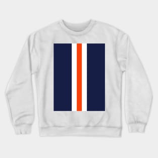 Luton Navy White Orange Retro Football Stripes Crewneck Sweatshirt